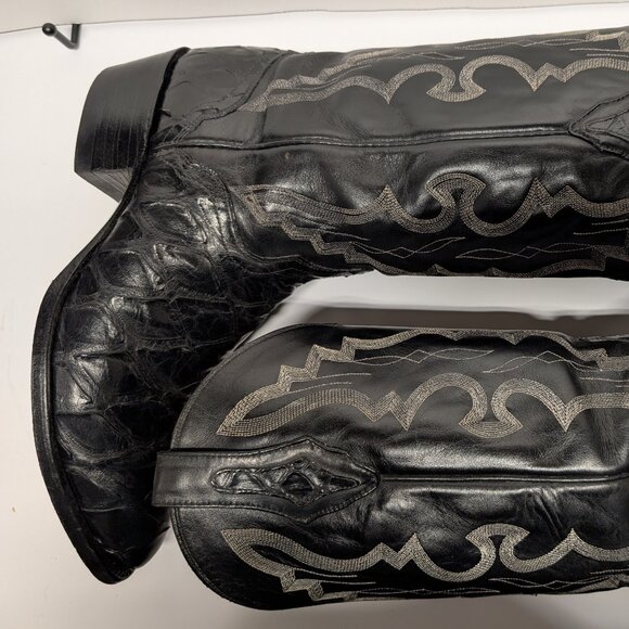 Rare El Dorado Vintage Pre-Ban Black Anteater Boots 10.5D - Picture 3 of 12